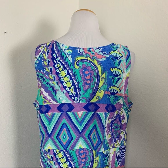 Escape By Habitat Tiered Maxi Dress Womens M Tropical Floral Resort Rayon Tencel - Picture 6 of 17